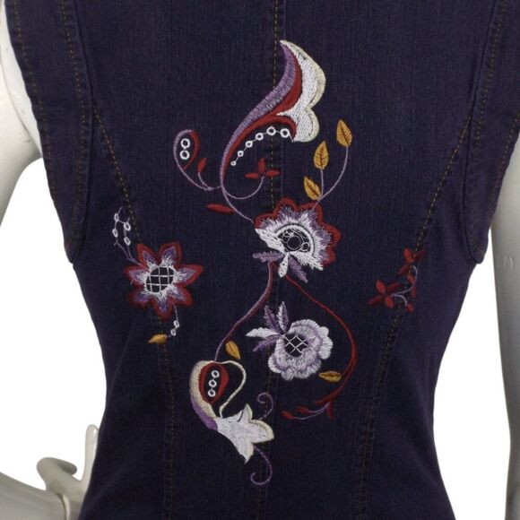 new! SCORPIO Jeans Jumpsuit, JR 1, Purple Denim, Fitted, Embellished/Cutouts - Picture 2 of 12